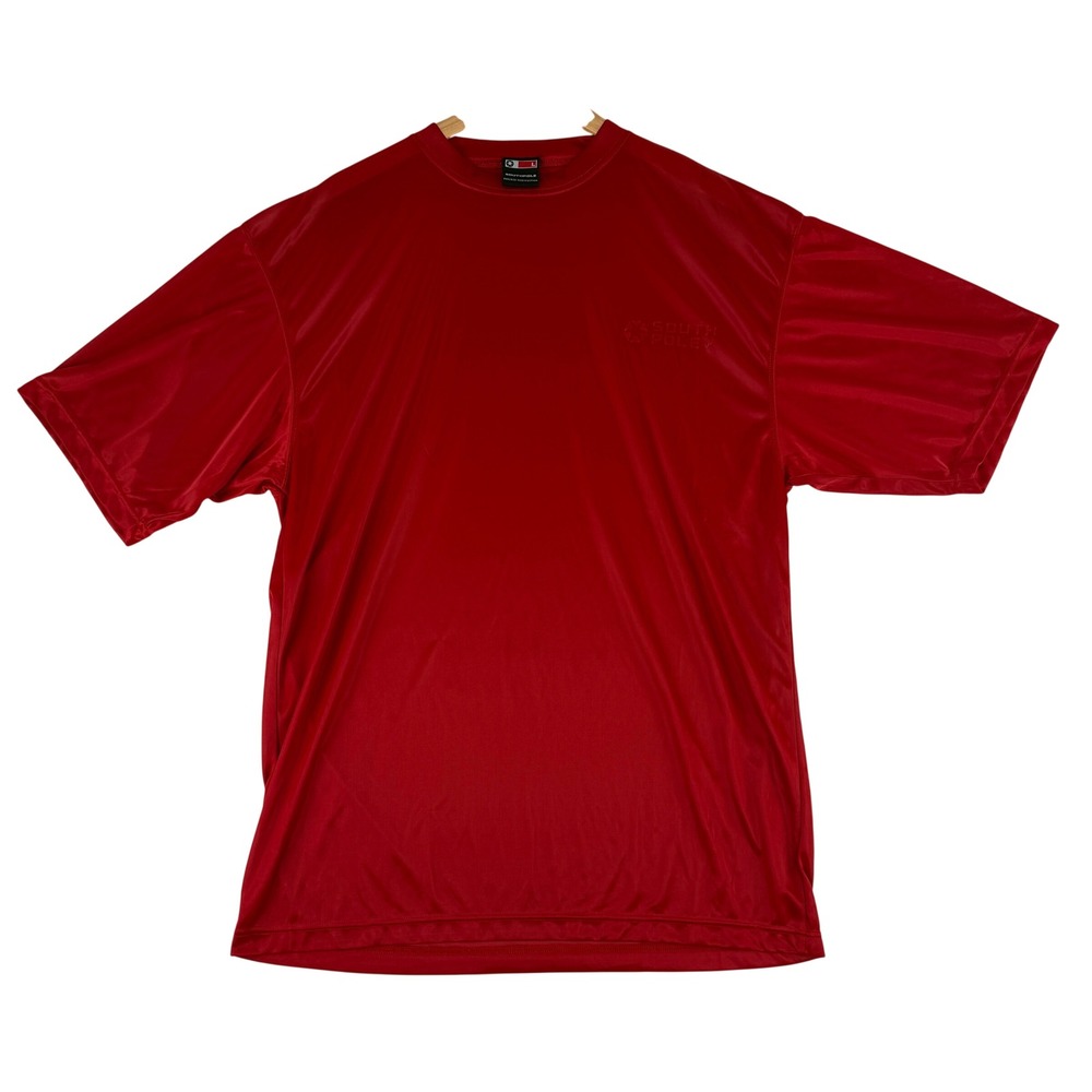 Southpole Performance Tee Mens L Red Short Sleeve Mesh Athletic Shirt Paper thin